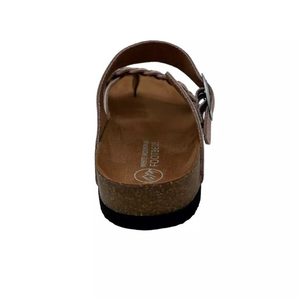 White Mountain Womens Leather Slide Sandals Size 9 Light Lavender Toe Loop Style - Picture 8 of 15